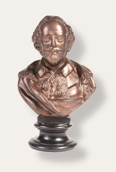 Shakespeare Portrait Bust Statue dramatist Library poems Writer English
